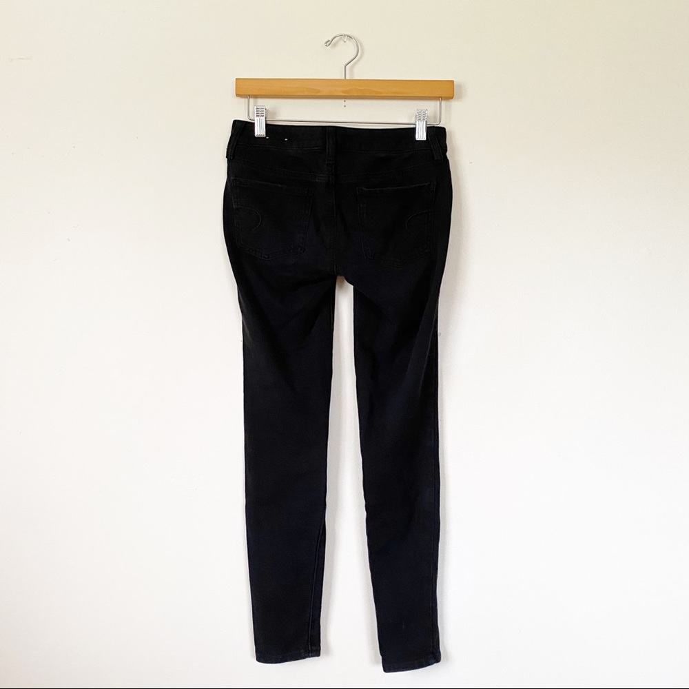 4/$25 American Eagle Black Super Stretch Jeggings - Picture 3 of 8